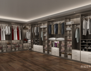 Product picture:Furniture factory 品冠定制 Home Furniture product name 《Deep Wood Panoramic Storage wardrobe》议价