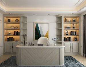 Product picture:Furniture factory 品冠定制 Home Furniture product name 《Shallow Wood Light Luxury Study》议价