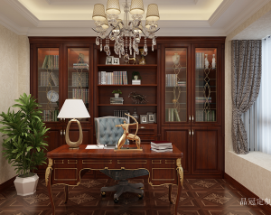 Product picture:Furniture factory 品冠定制 Home Furniture product name 《The dark brown Oudian Study》议价
