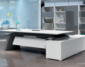 Product picture:Furniture factory 立杰家具 Office furniture product name 《A white and black geometric stand desk》议价