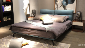 Product picture：Furniture factory欧友伟邦Home Furnitureproduct name《Simple fabric bed》议价