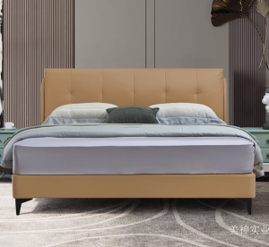 Product picture：Furniture factory美神实业Home Furnitureproduct name《Meishen green cowhide bed》议价