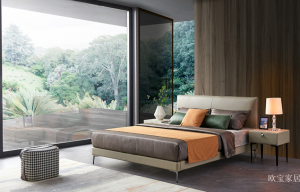 Product picture：Furniture factory欧宝家居Home Furnitureproduct name《OBO luxurious fabric bed》议价