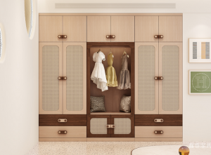 Product picture：Furniture factory鑫睿家具Children's furnitureproduct name《Ruishang Aesthetics Children's Wardrobe》议价