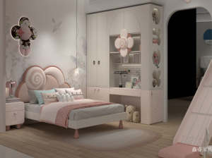 Product picture：Furniture factory鑫睿家具Children's furnitureproduct name《Flower-like princess-style children's bed》议价