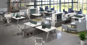 Product picture：Furniture factory具创家具Office furnitureproduct name《Alpha Series Staff desks》议价