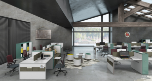 Product picture：Furniture factory具创家具Office furnitureproduct name《Barley series staff desks》议价