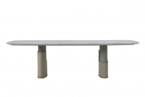 Product picture：Furniture factory志豪家具Home Furnitureproduct name《Marble double-column light luxury dining table》议价
