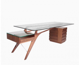 Product picture：Furniture factory富利源Office furnitureproduct name《Tempered glass office desk》议价