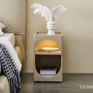 Product picture：Furniture factory爱依瑞斯Home Furnitureproduct name《Cream-Style Smart Nightstand》议价