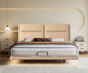 Product picture：Furniture factory依丽兰Home Furnitureproduct name《EVENILAND leather bed》议价