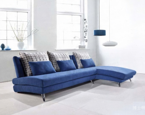 Product picture：Furniture factory博士顿Home Furnitureproduct name《Deep Sea Blue Fabric Sofa》议价