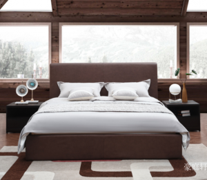 Product picture：Furniture factory豪庭轩Home Furnitureproduct name《Lejia Nuo simple bed》议价