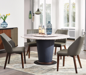 Product picture：Furniture factory豪庭轩Home Furnitureproduct name《Minimalist Matching Dining Table and Chairs》议价