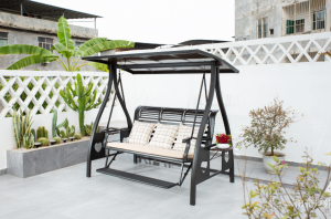 Product picture：Furniture factory阳光户外Outdoor furnitureproduct name《Three-Seater Aluminum Swing Chair》议价