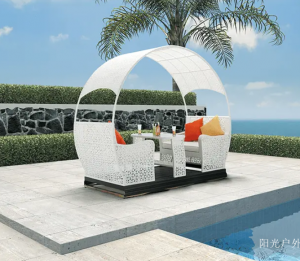 Product picture：Furniture factory阳光户外Outdoor furnitureproduct name《Four-Seater Swing Chair》议价