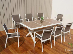 Product picture：Furniture factory意特户外Outdoor furnitureproduct name《Mesh Leisure Table and Chairs》议价