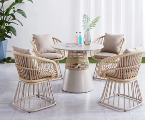 Product picture：Furniture factory意特户外Outdoor furnitureproduct name《Drawstring Leisure Table&Chairs》议价