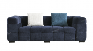 Product picture：Furniture factory丰圣家具Home Furnitureproduct name《Deep Blue Cube Velvet Sofa》议价