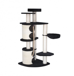 Product picture：Furniture factory庆泉宠物Pet furnitureproduct name《Black Minimalist Cat Tree》议价