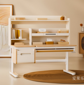 Product picture：Furniture factory爱果乐Children's furnitureproduct name《Adjustable Cream-Style Desk》议价