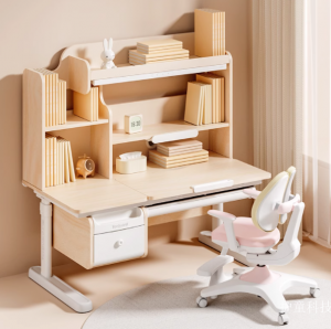 Product picture：Furniture factory护童科技Children's furnitureproduct name《Solid Wood Kids' Study Desk》议价