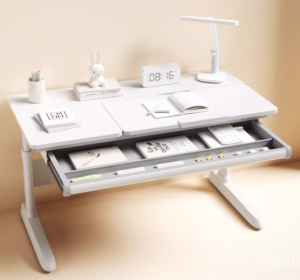 Product picture：Furniture factory护童科技Children's furnitureproduct name《Sleek Versatile Large White Table》议价