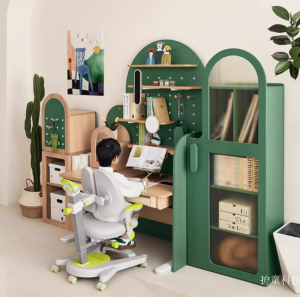 Product picture：Furniture factory护童科技Children's furnitureproduct name《Hutong Cactus Smart Electric Desk》议价