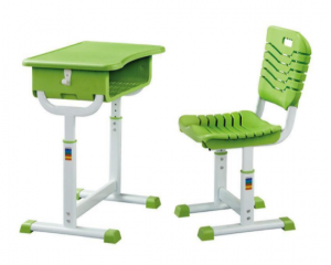 Product picture：Furniture factory红富家具Office furnitureproduct name《Green Adjustable School Desk and Chair》议价