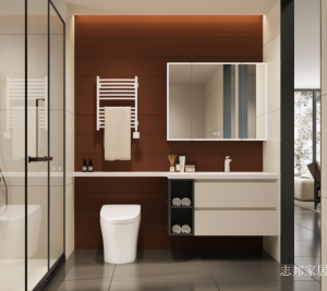Product picture：Furniture factory志邦家居Bathroom furnitureproduct name《Leting Ace Bathroom Cabinet》议价