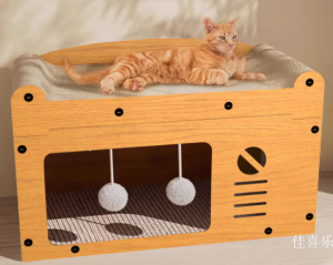 Product picture：Furniture factory佳喜乐Pet furnitureproduct name《TV-Style Double-Layer Cat Bed》议价