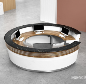 Product picture：Furniture factory 同联家具 Office furniture product name 《Curved Reception Desk》议价