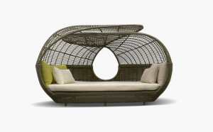 Product picture：Furniture factory 美力雅 Outdoor furniture product name 《Rattan-Woven Outdoor Sofa Bed》议价