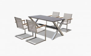 Product picture：Furniture factory 美力雅 Outdoor furniture product name 《Stainless Steel Outdoor Table & Chair Set》议价