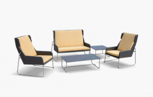 Product picture：Furniture factory 美力雅 Outdoor furniture product name 《Dark Brown Rattan-Woven Outdoor Sofa》议价