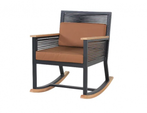 Product picture：Furniture factory 超藤威 Outdoor furniture product name 《Leisure Outdoor Patio Rattan Rocking Chair》议价