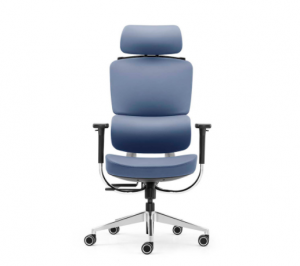Product picture：Furniture factory 盛联达 Office furniture product name 《Blue Leather Ergonomic Chair》议价