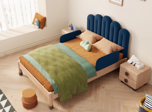 Product picture：Furniture factory 七彩人生 Children's furniture product name 《Viral-Worthy Upholstered Children's Bed》议价