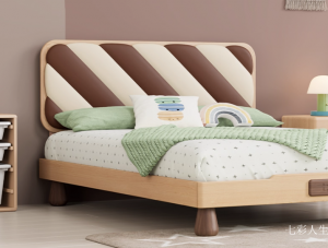 Product picture：Furniture factory 七彩人生 Children's furniture product name 《Solid Wood Single Children's Bed for Boys》议价