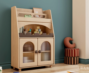 Product picture：Furniture factory 七彩人生 Children's furniture product name 《All-solid wood children's storage rack》议价