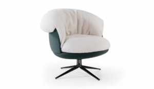 Product picture：Furniture factory 华意家居 Home Furniture product name 《A dark green and white plush leisure chair》议价