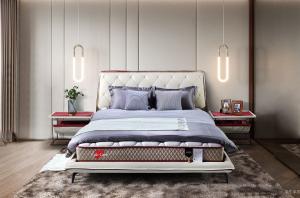 Product picture：Furniture factory 华生家居 Home Furniture product name 《Bella's minimalist design soft bed》议价