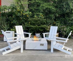 Product picture：Furniture factory 悠乐厨 Outdoor furniture product name 《Outdoor tables and chairs with fire pit panels》议价