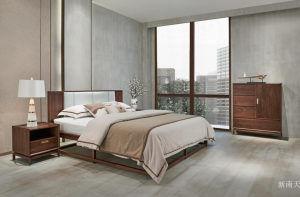 Product picture：Furniture factory 新南天 Home Furniture product name 《Simple and elegant solid wood soft bed》议价