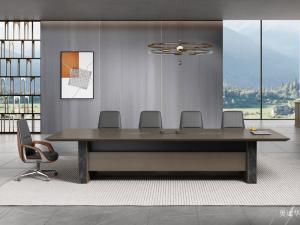 Product picture：Furniture factory 奥迪华 Office furniture product name 《Modern conference table with dark brown rock foot》议价