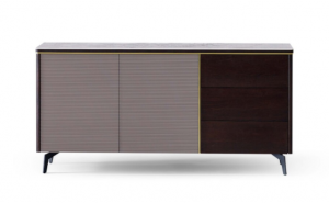 Product picture：Furniture factory 朗萨家私 Home Furniture product name 《Luxury gold brown and grey side cabinet》议价