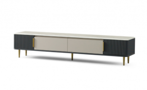 Product picture：Furniture factory 朗萨家私 Home Furniture product name 《Luxurious gold grey marble TV cabinet》议价