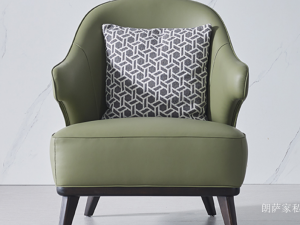Product picture：Furniture factory 朗萨家私 Home Furniture product name 《Olive green elegant leisure chair》议价