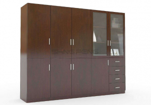 Product picture：Furniture factory 诚丰家具 Office furniture product name 《Dark brown office filing cabinet》议价