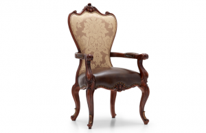 Product picture：Furniture factory 大风范 Home Furniture product name 《Classical carved fabric leather dining chair》议价